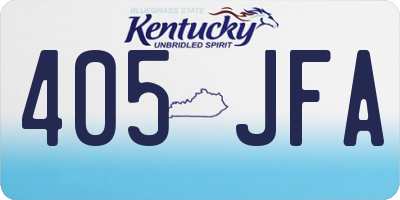 KY license plate 405JFA