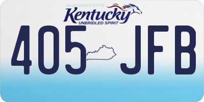 KY license plate 405JFB