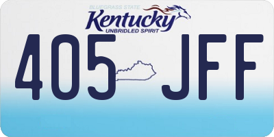 KY license plate 405JFF