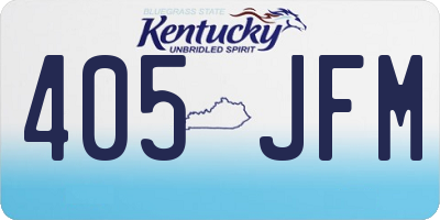 KY license plate 405JFM