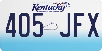 KY license plate 405JFX