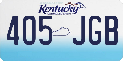 KY license plate 405JGB