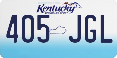KY license plate 405JGL