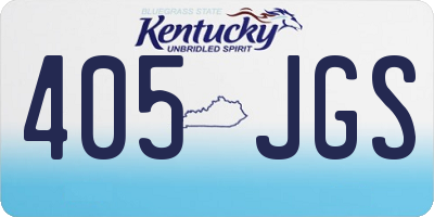 KY license plate 405JGS