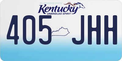 KY license plate 405JHH