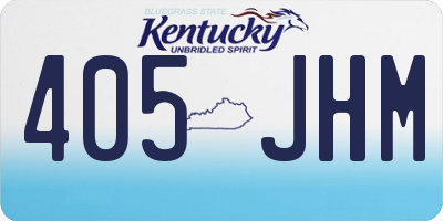 KY license plate 405JHM