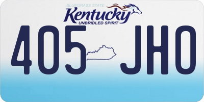 KY license plate 405JHO