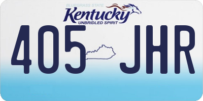 KY license plate 405JHR