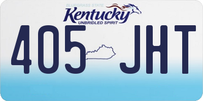 KY license plate 405JHT