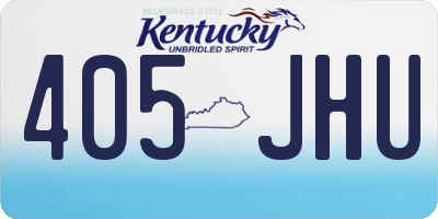 KY license plate 405JHU