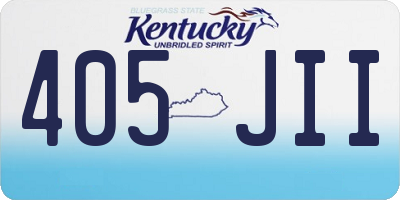 KY license plate 405JII