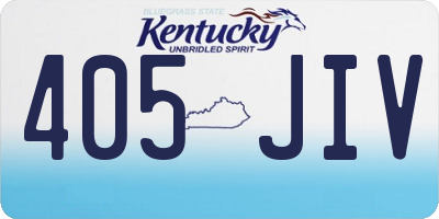 KY license plate 405JIV