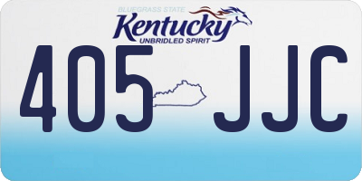 KY license plate 405JJC