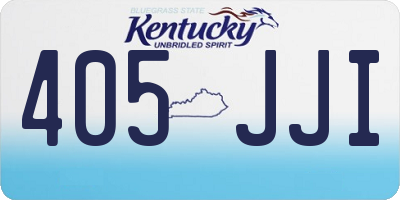 KY license plate 405JJI