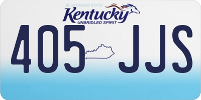 KY license plate 405JJS