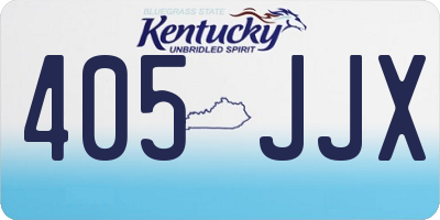 KY license plate 405JJX