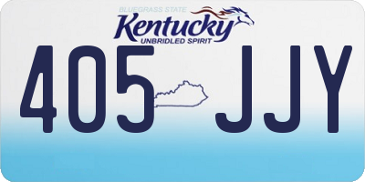 KY license plate 405JJY