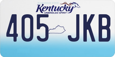 KY license plate 405JKB