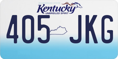 KY license plate 405JKG