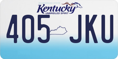 KY license plate 405JKU