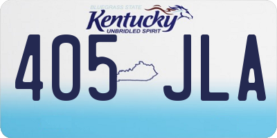 KY license plate 405JLA