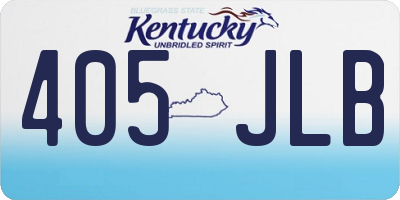 KY license plate 405JLB