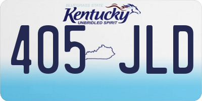 KY license plate 405JLD