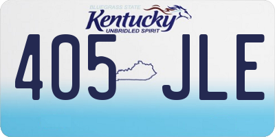 KY license plate 405JLE