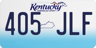 KY license plate 405JLF