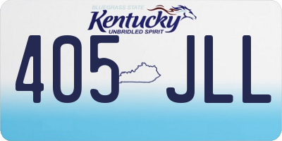 KY license plate 405JLL