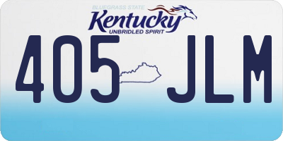 KY license plate 405JLM