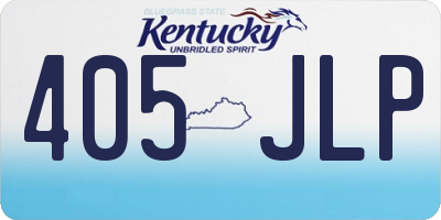 KY license plate 405JLP