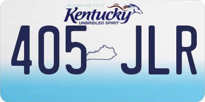 KY license plate 405JLR