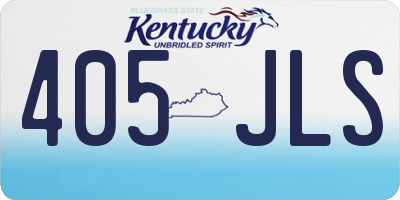 KY license plate 405JLS