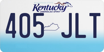 KY license plate 405JLT
