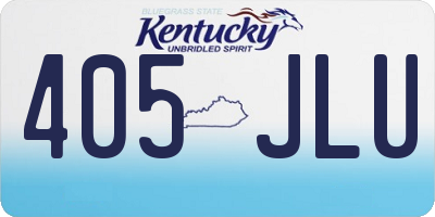 KY license plate 405JLU