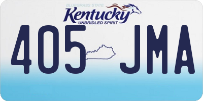 KY license plate 405JMA