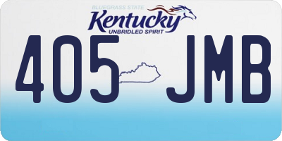 KY license plate 405JMB