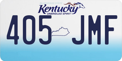 KY license plate 405JMF
