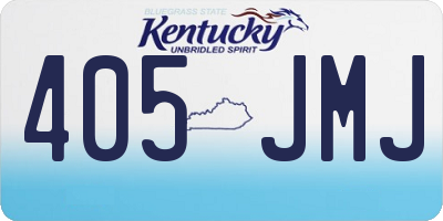 KY license plate 405JMJ