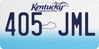 KY license plate 405JML