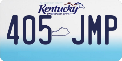 KY license plate 405JMP