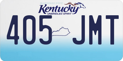 KY license plate 405JMT