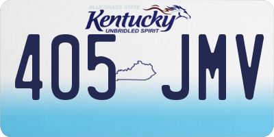 KY license plate 405JMV
