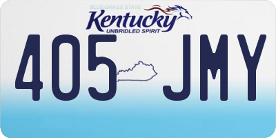 KY license plate 405JMY