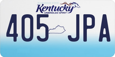 KY license plate 405JPA