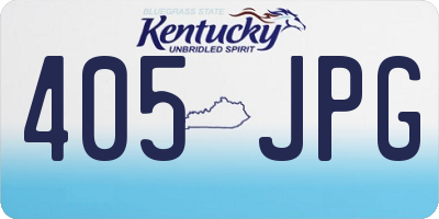 KY license plate 405JPG
