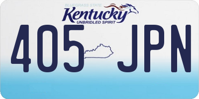 KY license plate 405JPN
