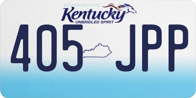 KY license plate 405JPP
