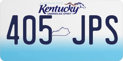 KY license plate 405JPS